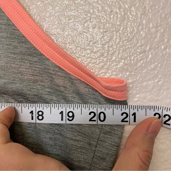 Adidas Racer back gray peach pink trim,  tank top loose fit climalite-size L - Picture 6 of 10